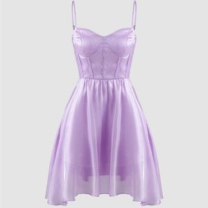 Lavender corset mini dress XL